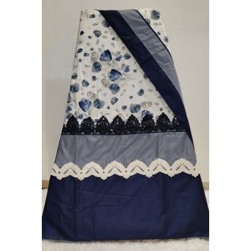 Elegant White and Blue Rida – Perfect for Party Wear
